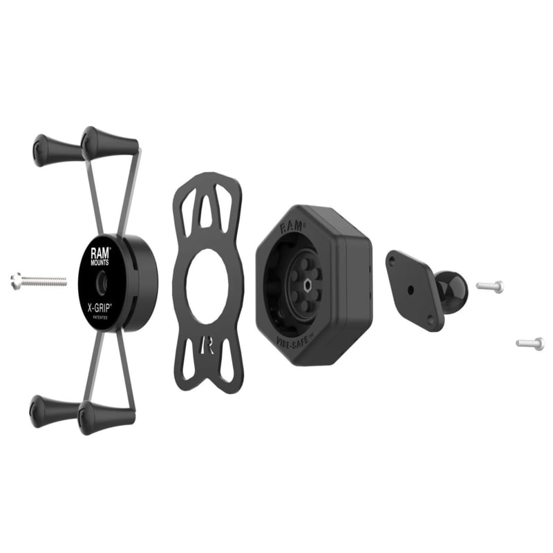 RAM X-Grip Grote Telefoonhouder met Bal & Vibe-Safe Adapter