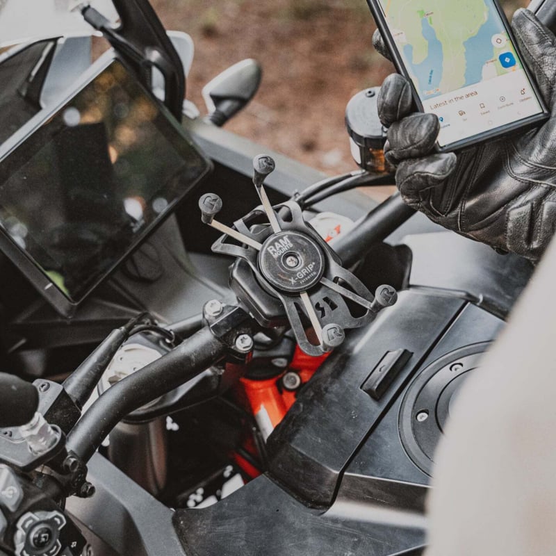 RAM X-Grip Grote Telefoonhouder met Bal & Vibe-Safe Adapter
