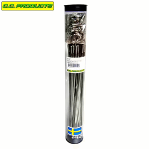 CC-Products Achterwiel 17″ RVS spakenset 32 stuks + nippels voor OEM naaf voor velg 17×2.50 Honda XL 400V 1994 & XL 600V transalp 1991-1999 & XL 650V transalp 2000-2007