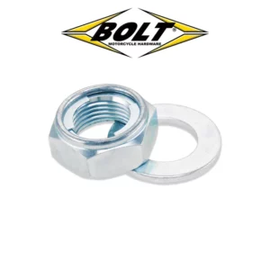 Bolt achteras moer + ring M18 Honda CR 125/250 82-99, Kawasaki KX 125/250 93-02, Suzuki RM 125/250 86-08, Yamaha YZ 125/250 82-98
