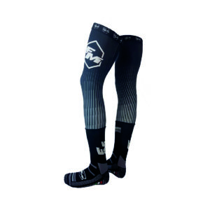 FM Racing MX Sokken voor kniebrace Zwart / Blauw voor crosslaarzen maat 40-42