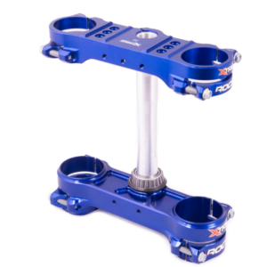 X-Trig Rocs Tech kroonplaten met offset 22mm Blauw KTM SX/SX-F 125/150/250/350/450 13- & EXC-F 250/350/450/500 17- & Husqvarna TC/FC 125/250/350/450 14- & FE 250/350/450 17-
