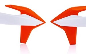 Cycra radiator kappen Wit 2020 / Oranje KTM SX 125/150/250 19- & SX-F 250/350/450 19- & EXC 250/300 20 & EXC-F 250/350/450/500 20-