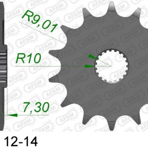 AFAM voortandwiel 12 tands staal Honda CR 125R 87-03