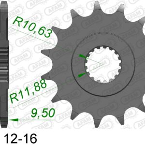 AFAM voortandwiel 13 tands staal Honda CR 250R 88-07 & CR 500R 88-01 & CRF 450R 02- & CRF 450 RX 17-