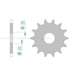 AFAM voortandwiel staal Kawasaki KX 250 99-08 & Yamaha WR 400F 98-99 & WR 426F 00-02 & WR 450F 03- & YZ 250 99-