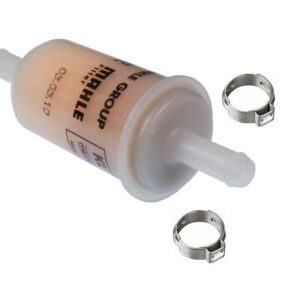Mahle benzine filter KL97 8,1mm transparant + 2 klemmen